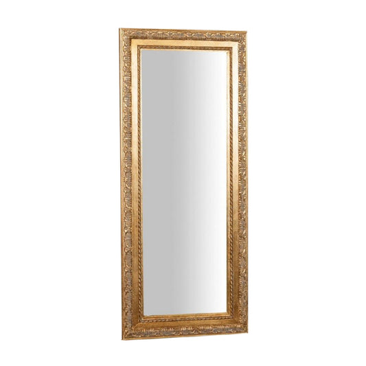 Miroir rectangulaire avec cadre décoratif en bois - 40 x 100 x 5
